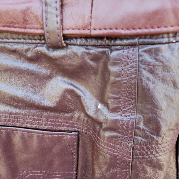 ✖️SOLD✖️Reworked Vtg Leather Pants, 2-Piece - Picture 7 of 16